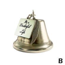 (Gold) Wonderful Life-Christmas Angel Bell Ornament Tree
