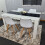 White Black Kitchen Dining Table and 4 White Tulip Chairs 5