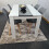White Black Kitchen Dining Table (140X80X75cm) and 4 Grey Tulip Chairs 5