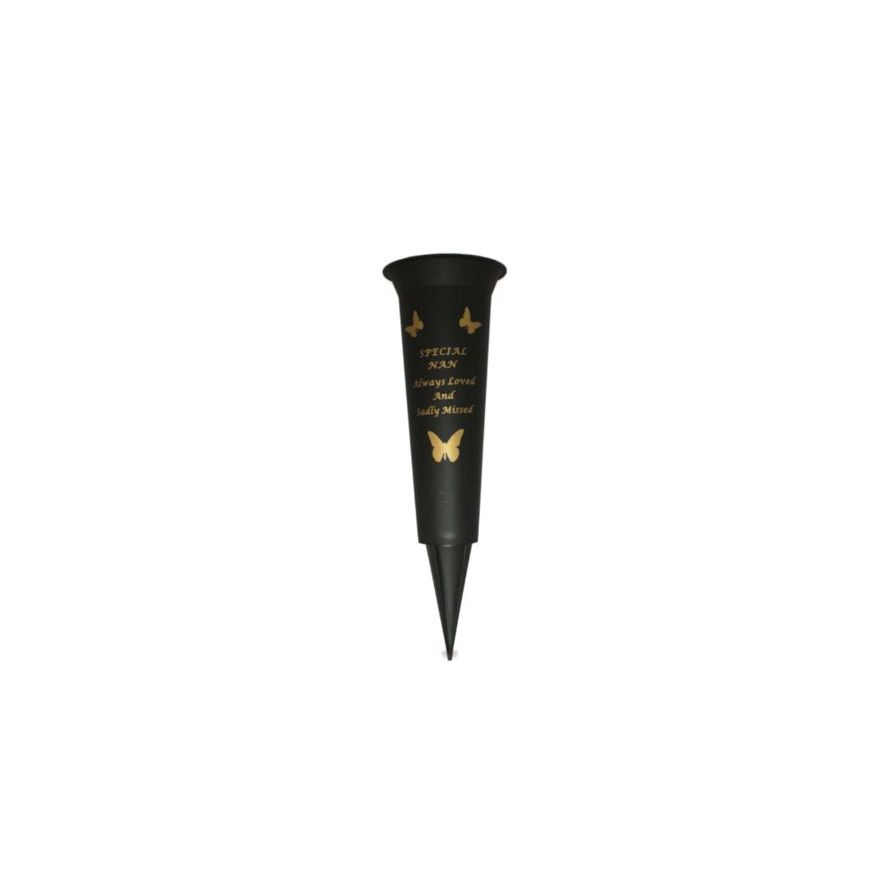 David Fischhoff Special Nan Verse Graveside Memorial Grave Spiked Flower Vase