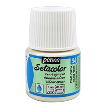 Peinture tissu - PéBéo - Setacolor opaque nacre verte - 45 ml - Couleur intense - Résistante au lavage