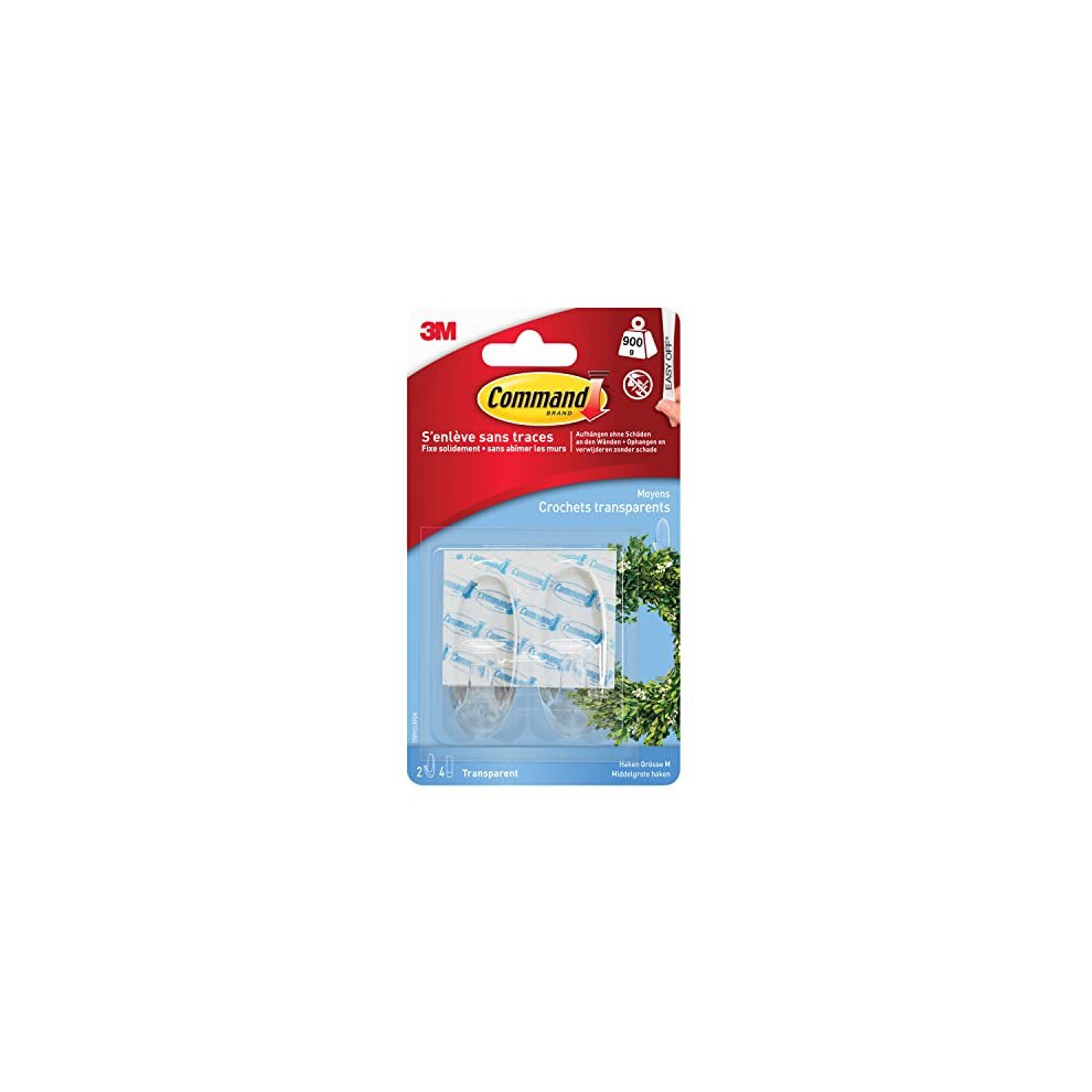 Command Hooks, 17091CLP , transparent, Medium