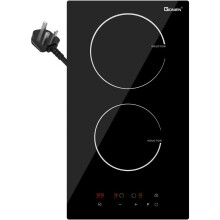 GIONIEN Domino Induction Hob - 30cm Built in Electric Cooktop with Plug 3500W 13A 32A, GIT230SP