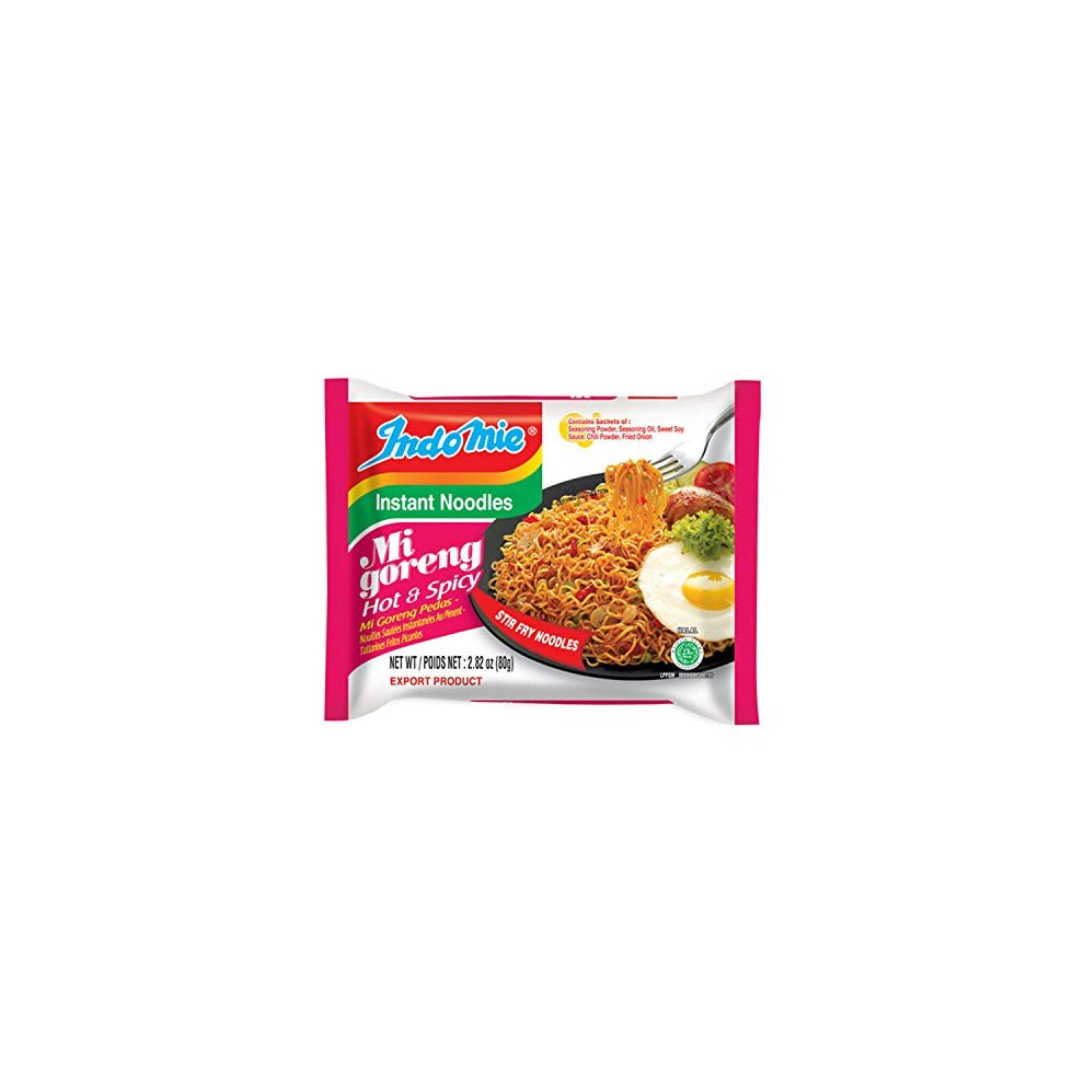 Indomie Indo Mie Mi Goreng Instant Noodle, Hot And Spicy, 2.82 Ounce (Pack Of 30) By