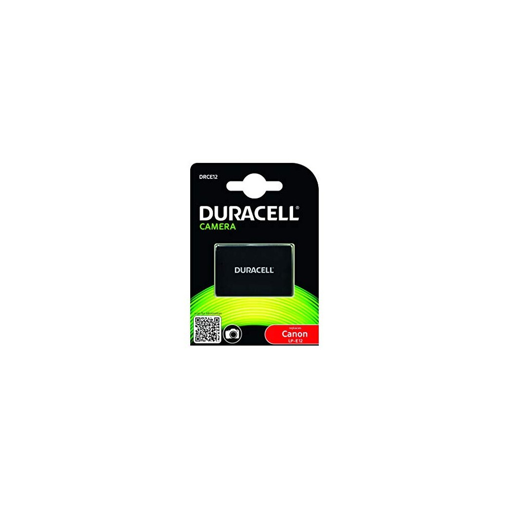 Duracell Premium Analog Canon LP-E12 Battery for EOS M M2 M10 100D 7.2V 600mAh