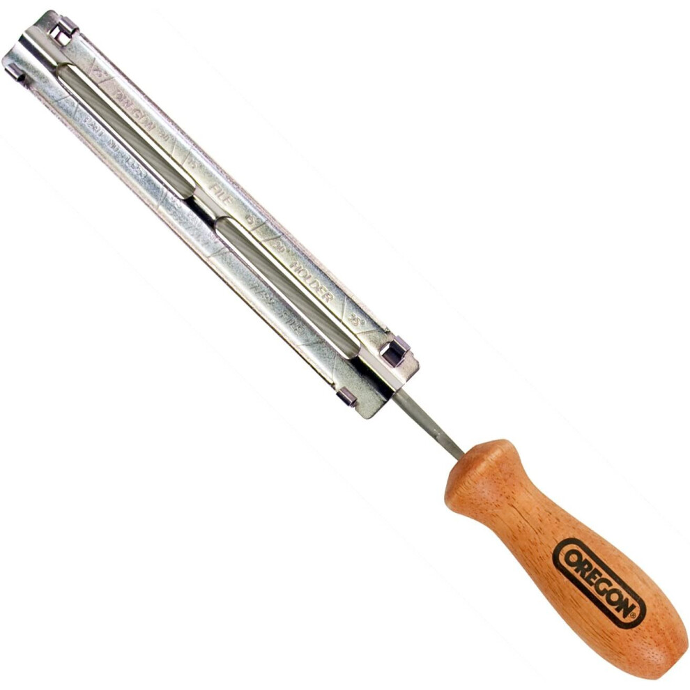 Oregon 11/64-Inch (4.5?Mm) Chainsaw File And Holder With Angle Guides To Sharpen 3/8-Inch Narrow Kerf Chainsaw Chains (Q29192c) 5400182781554