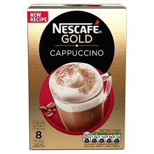 Nescafé Gold Cappuccino, 8 Sachets, 136g (Pack of 6, Total 48 sachets)