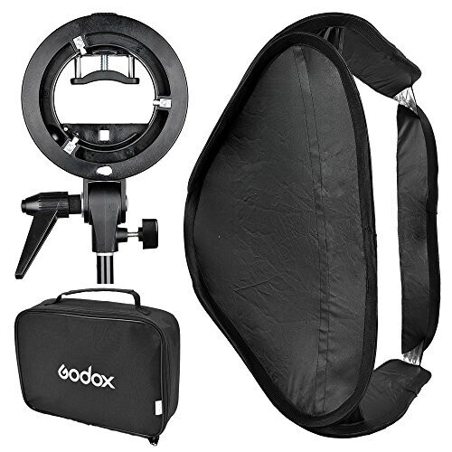 Godox Godox 60x60 Foldable Universal Softbox with S Style Speedlite Bracket for Flash Bowens Mount Accessories Direction Adjustable with TARION Flash