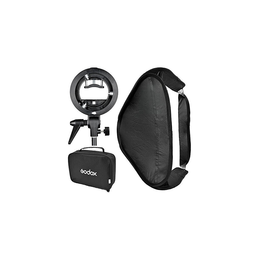 Godox 60x60 Foldable Universal Softbox with S Style Speedlite Bracket for Flash Bowens Mount Accessories Direction Adjustable with TARION Flash