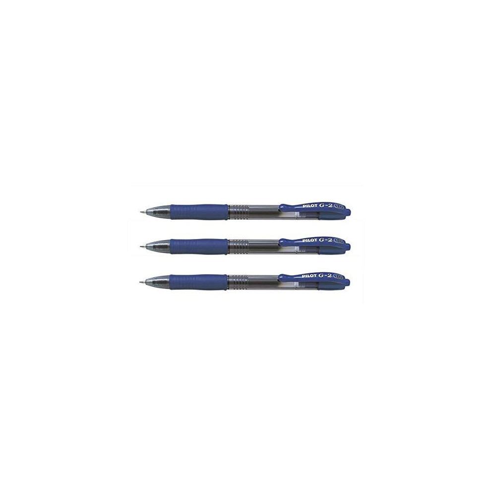 Pilot G2 10 Broad Tip 1 mm Blue Roller GEL INK PENS PACK OF 3