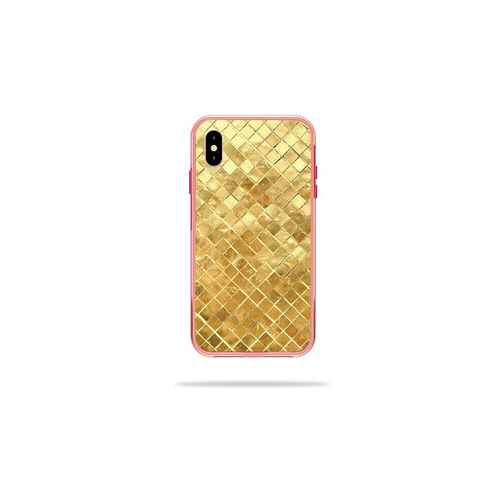 MightySkins LIFSLIPXSM-Gold Tiles Skin Decal Wrap for LifeProof SLAM iPhone XS Max Case Sticker - Gold Tiles-image-OPC-PB598PQ-NEW