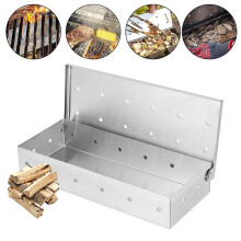 Smoker Box Stainless Steel Wood Chip Smoker Box For Bbq Gas Charcoal Grill