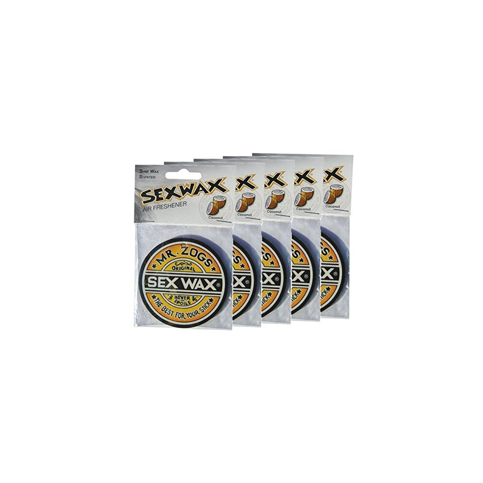 Mr Zogs Sex Wax Car Air Freshener Surf Assorted Fragrances - New (5 X Coconut) 700161543377