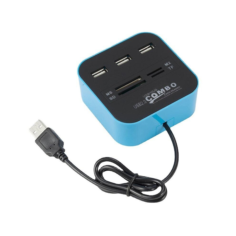 Usb2.0 Hub 7 In 1 Multifunctional Card Reader Converter Usb Splitter For Laptop 768679810503