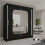 (Black, 203cm ) Marika Sliding Wardrobe LED Light 2
