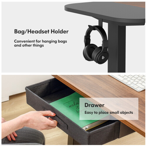 (Brown, 120 * 63.5cm) Electric Height Adjustable Standing Desk 1