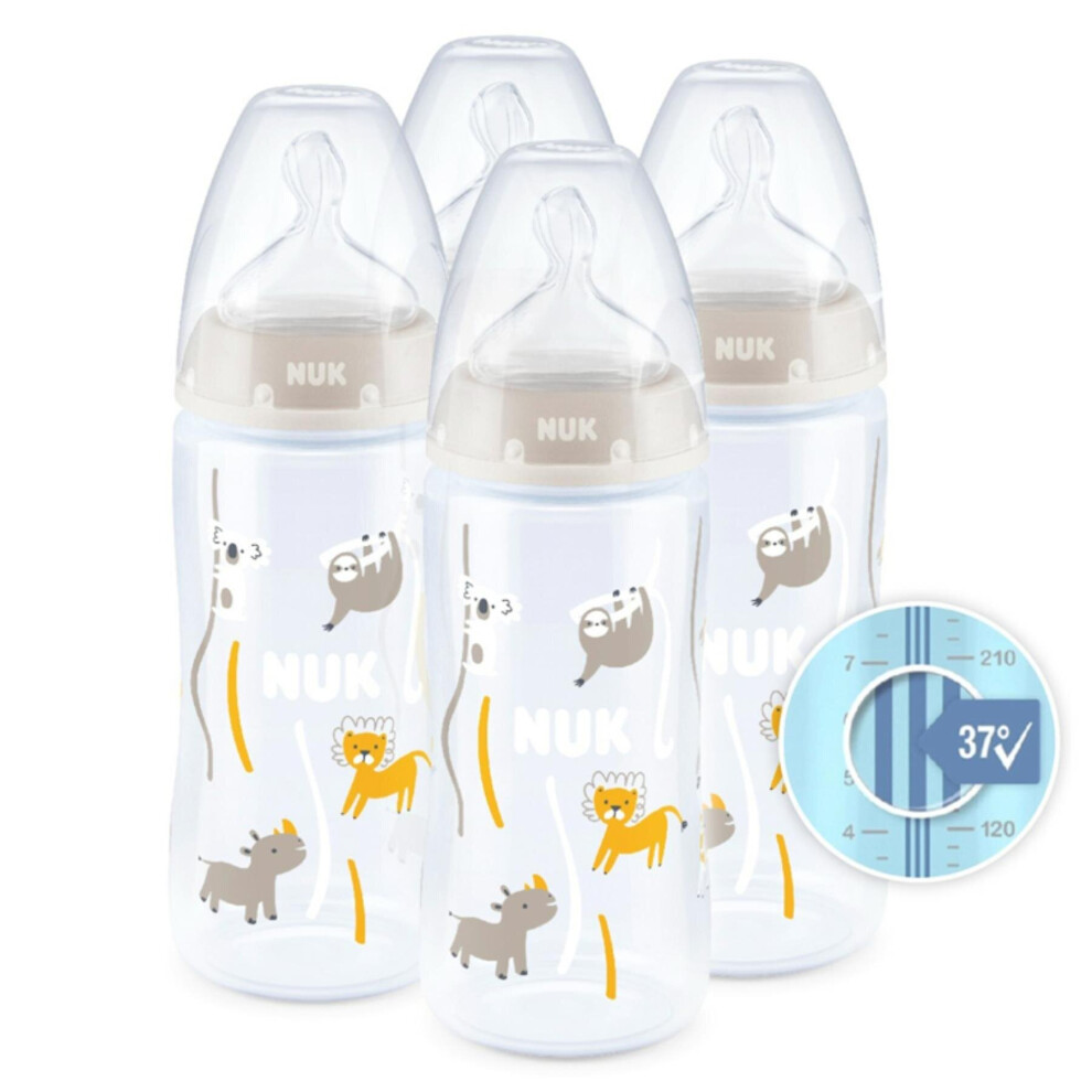 NUK First Choice Temperature Control Bottle 300ml 4Pk