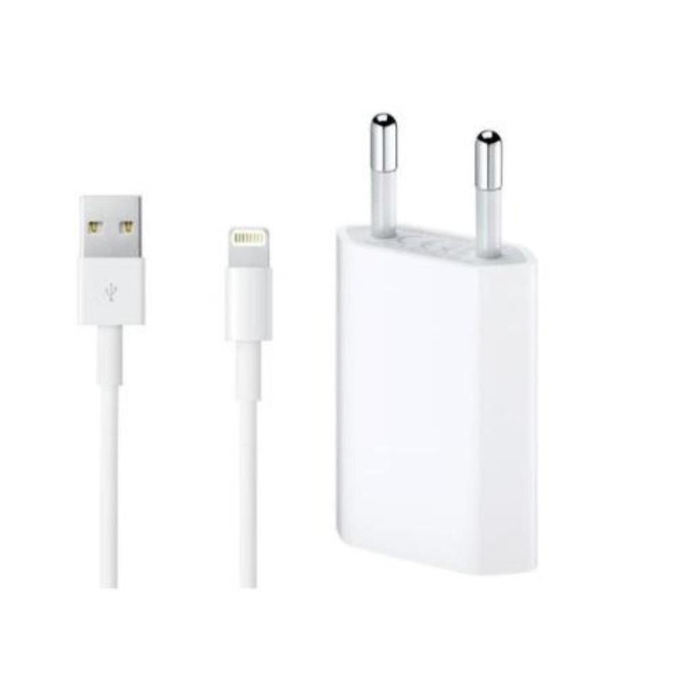 IPhone charger with Lightning cable 2 m - White + USB charger