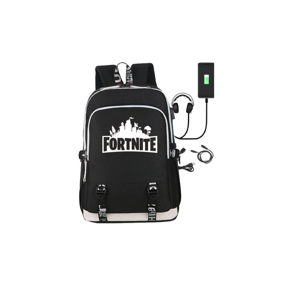 Fortnite backpack - waterproof school bag with USB and headphone jack