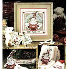 Be Jolly Santa Cross Stitch Chart Pattern Booklet With 3 Christmas Designs