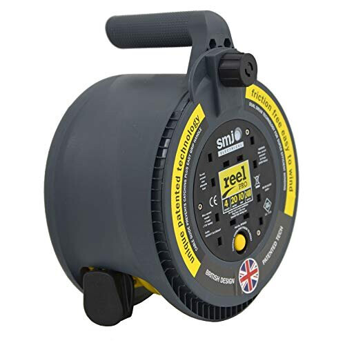 SMJ Electrical RP2010 Cable Reel, 2400 W, Black/Yellow 1