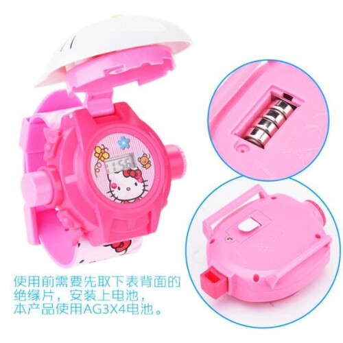 Hello Kitty clock with projector function 24pcs Slideshow Christmas gift 2