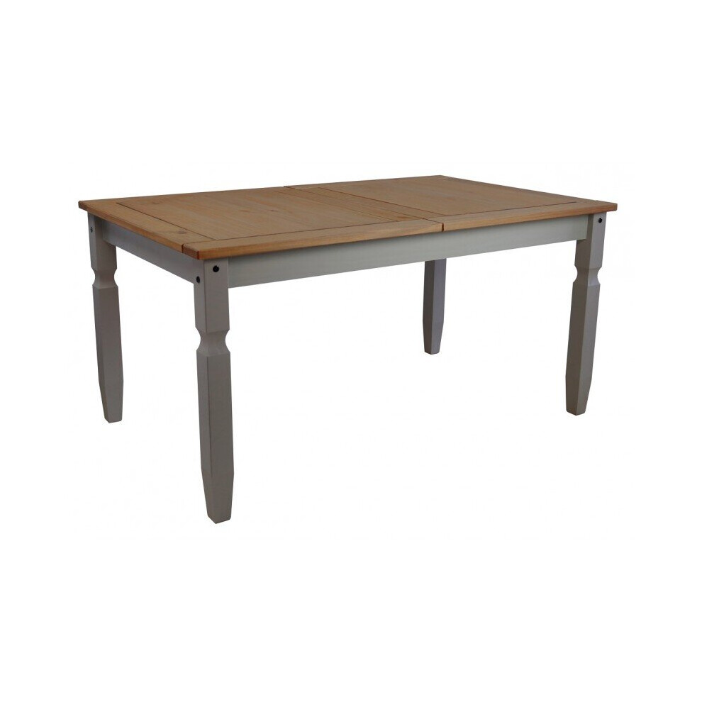 Mercers Furniture Brown,Grey Corona Grey Wax 5'0" Dining Table Solid Pine Furniture