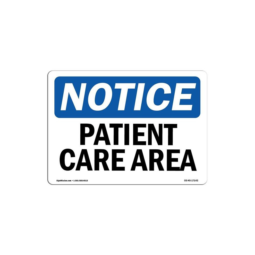 SignMission OS-NS-D-710-L-17142 7 x 10 in. OSHA Notice Sign - Patient Care Area-image-OPC-PB59VZW-NEW