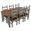 Mercers Furniture Corona Grey Wax 6'0" Dining Table & 6 Chairs Solid Pine 2