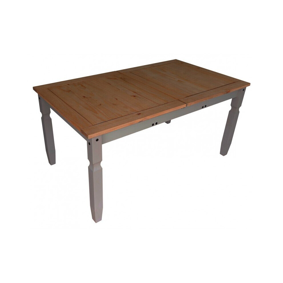 Mercers Furniture Brown,Grey Corona Grey Wax Extending Dining Table Small