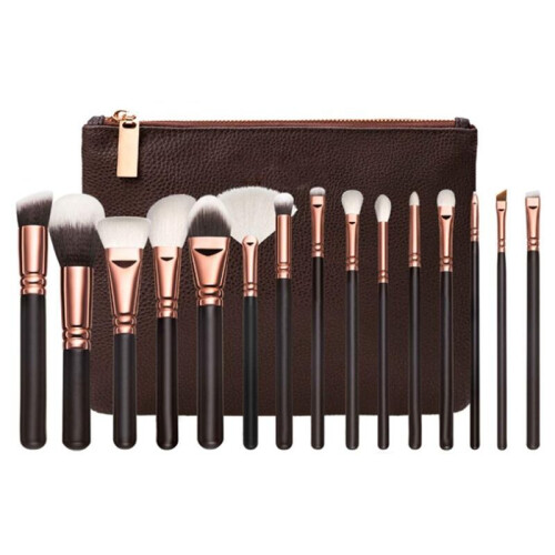 Professional make-up brushes 15pcs Christmas gifts BROWN