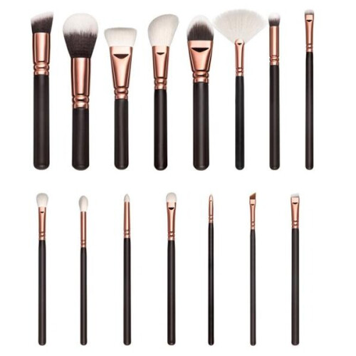 Professional make-up brushes 15pcs Christmas gifts BROWN 1