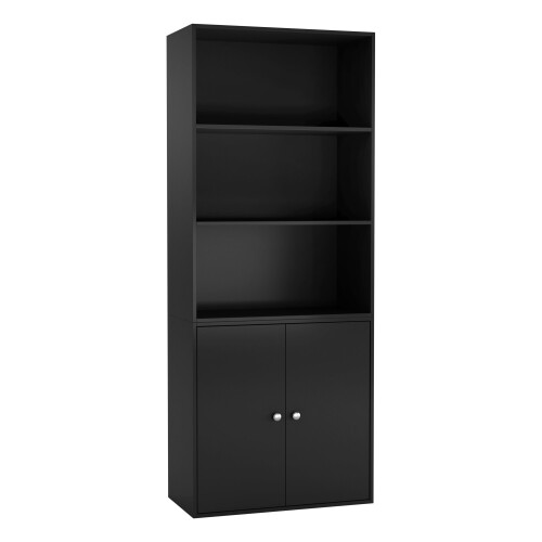 URBN Living (Black) 3 Tier Book Shelf Deep Bookcase Cabinet Display 2