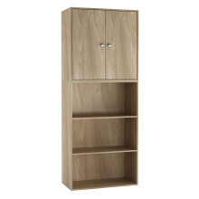 (Oak) 3 Tier Book Shelf Deep Bookcase Cabinet Display