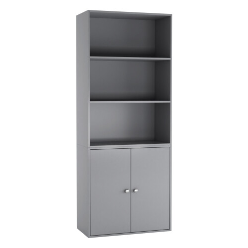 URBN Living (Grey) 3 Tier Book Shelf Deep Bookcase Cabinet Display 2