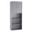 URBN Living (Grey) 3 Tier Book Shelf Deep Bookcase Cabinet Display 1