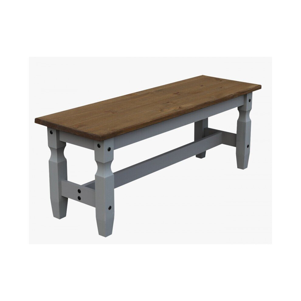 Mercers Furniture Corona Grey Wax 5'0" Bench Brown,Grey