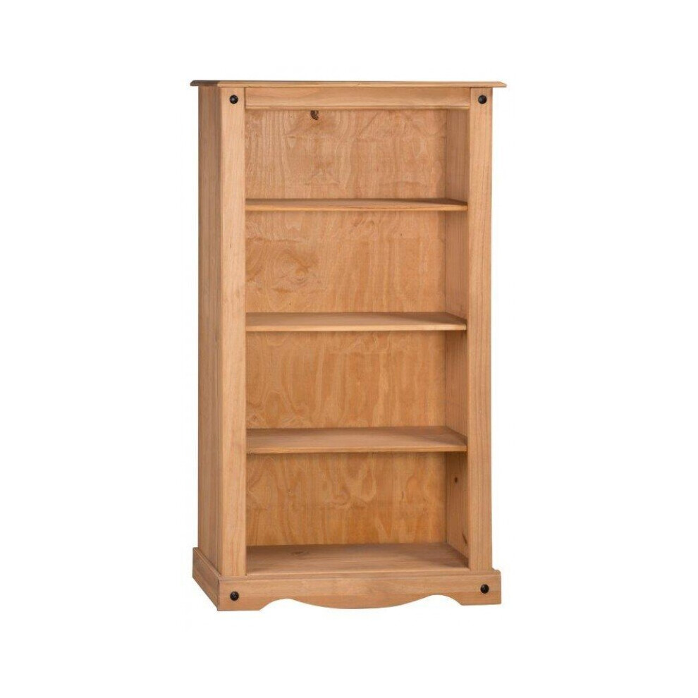 Corona Medium Bookcase Solid Pine Furniture