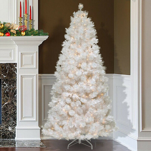 5FT Artificial White Christmas Tree with Metal Stand Xmas Home Decor 1
