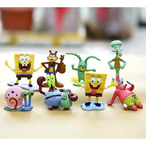 8 Pack Spongebob Squarepants φιγούρες Spongebob Squarepants 2