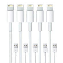 5-Pack 2M -Lighting charger iPhone Xs/ Max/X/8/7/6/5SE/5S iOS12