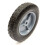 Plastic Wheel & Solid Rubber Tyre Black Grey / Diamond Tread 8 Inch 9