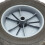 Plastic Wheel & Solid Rubber Tyre Black Grey / Diamond Tread 8 Inch 6