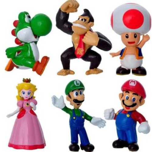 6 pacotes de figuras do Super Mario - prendas de Natal 2