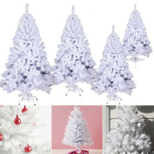 6FT Artificial White Christmas Tree with Metal Stand Xmas Home Decor