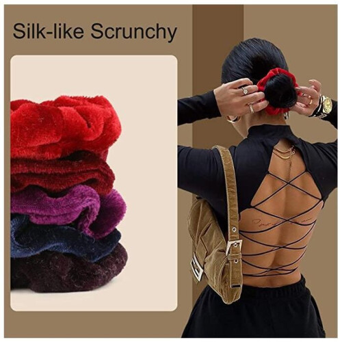 50pcs Samt Haar Scrunchies Haargummis Haarbänder 1