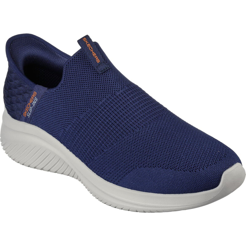 (Navy, UK 9.5) Skechers Slip Ins Ultra Flex 3.0 Smooth Step Mens Stretch Fit Blue Trainers Shoes