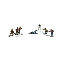 Snowball Fight HO Scale Woodland Scenics