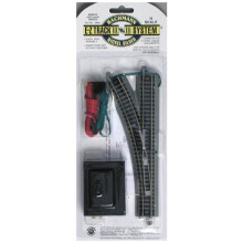 Bachmann Trains Snap-Fit E-Z TRACK REMOTE TURNOUT LINKS (1/Karte) Neusilberne Schiene mit grauem Gleisbett Spur N