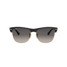 Ray-Ban RB4175 Clubmaster Square Sunglasses, Black Demigloss/Polarized Grey Gradient, 57 mm